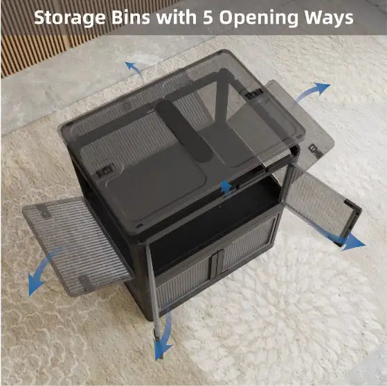 4 Packs Of Clear Stackable Storage Bins