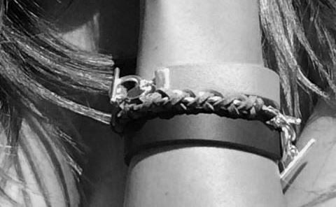 Distressed Tan Leather Color Band Bracelet by The Urban Charm