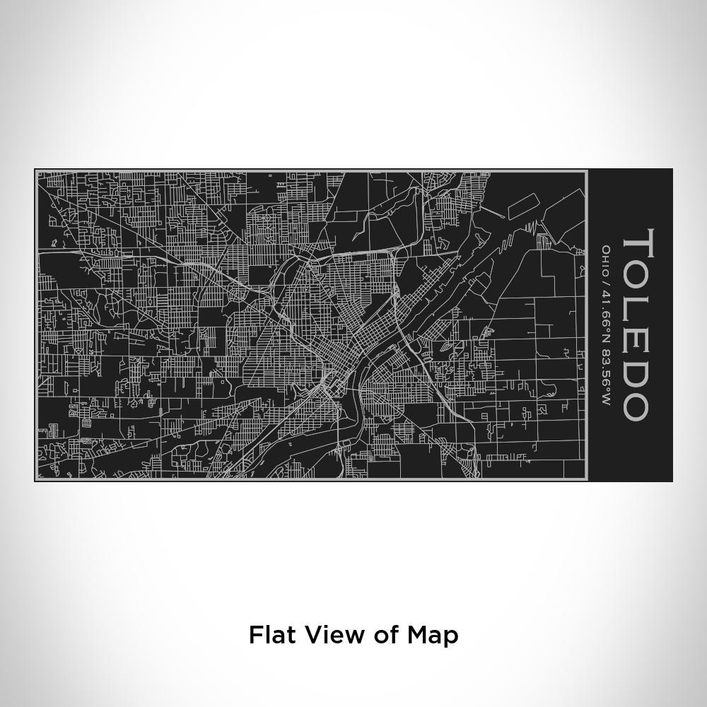 Toledo - Ohio Map Insulated Bottle in Matte Black