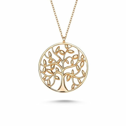 Dainty Tree of Life Necklace Pendant in Silver