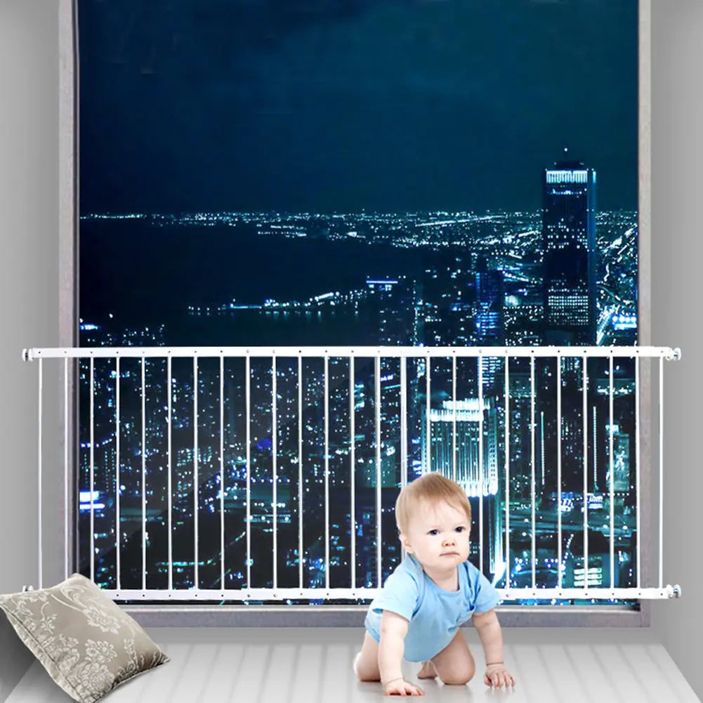 Fairy Baby Window Guards for Children Adjustable Wide Child Safety Window Guard Prevents Accidental Falls Home Security Childproof Interior Bar Guard for Windows Wide 86.61"-112.2"(4 Panels)