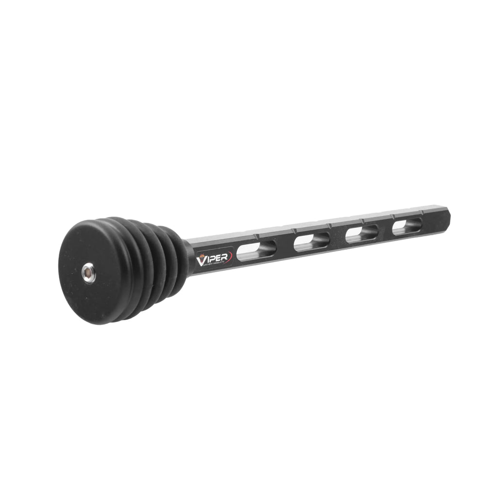 Viper Archery - Dovetail Riser Compound Bow Stabilizer - Fits Directly into Bow Riser. Adjustable Length. Includes Lock Knob Dampener & Adjustable Weights. Made in USA (8-Inch)