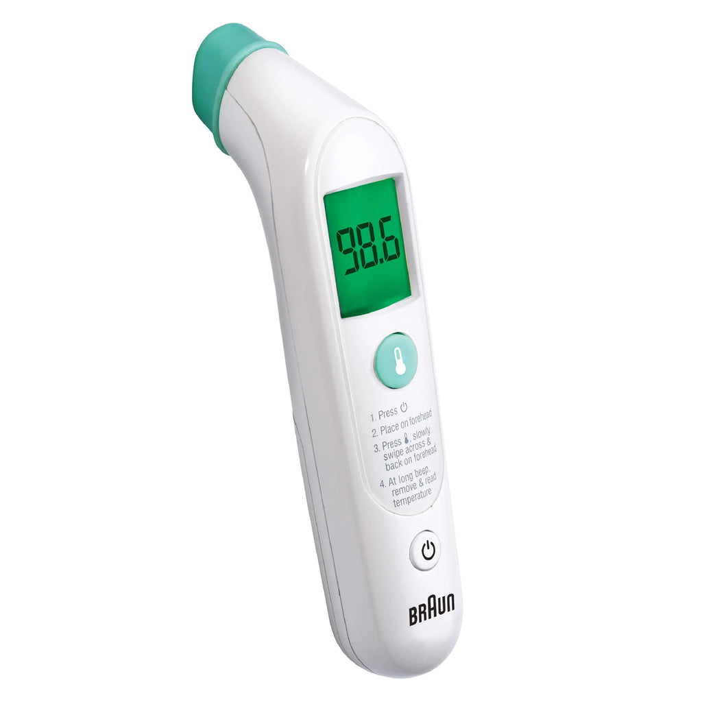Braun TempleSwipe Thermometer - Digital Thermometer with Color Coded Temperature Guidance - Thermometer for Adults Babies Toddlers and Kids FSA and HSA Eligible