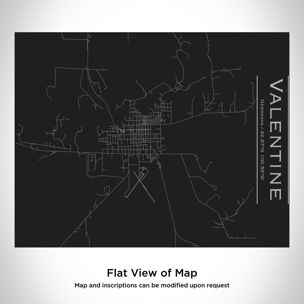 Valentine - Nebraska Map Bottle with Bamboo Top in Matte Black