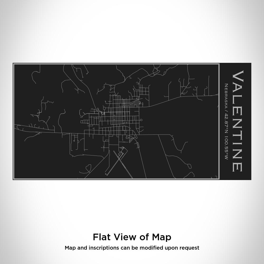 Valentine - Nebraska Map Insulated Bottle in Matte Black