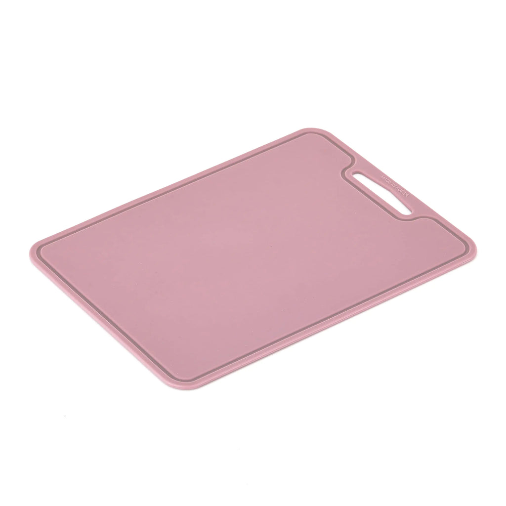Jovely Premium Thick & Flexible Silicone Cutting Mat BPA Free Knife Friendly Non-Toxic Anti-Slip Dishwasher Safe Space Saving Easy Grip Handle Ergonomic Design Chopping Board (Pink Large)