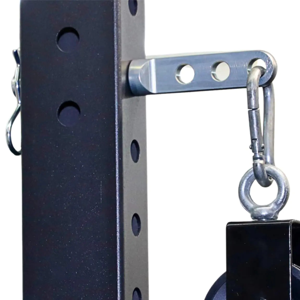 F&F STEEL Adjustable Fitness Rack Pulley Pin - Fits 2" & 3" Racks with 5/8" or 1" Hole Size - Heavy-Duty Gym Equipment for Home Workouts Strength Training and Muscle Building - Compact Design (1")
