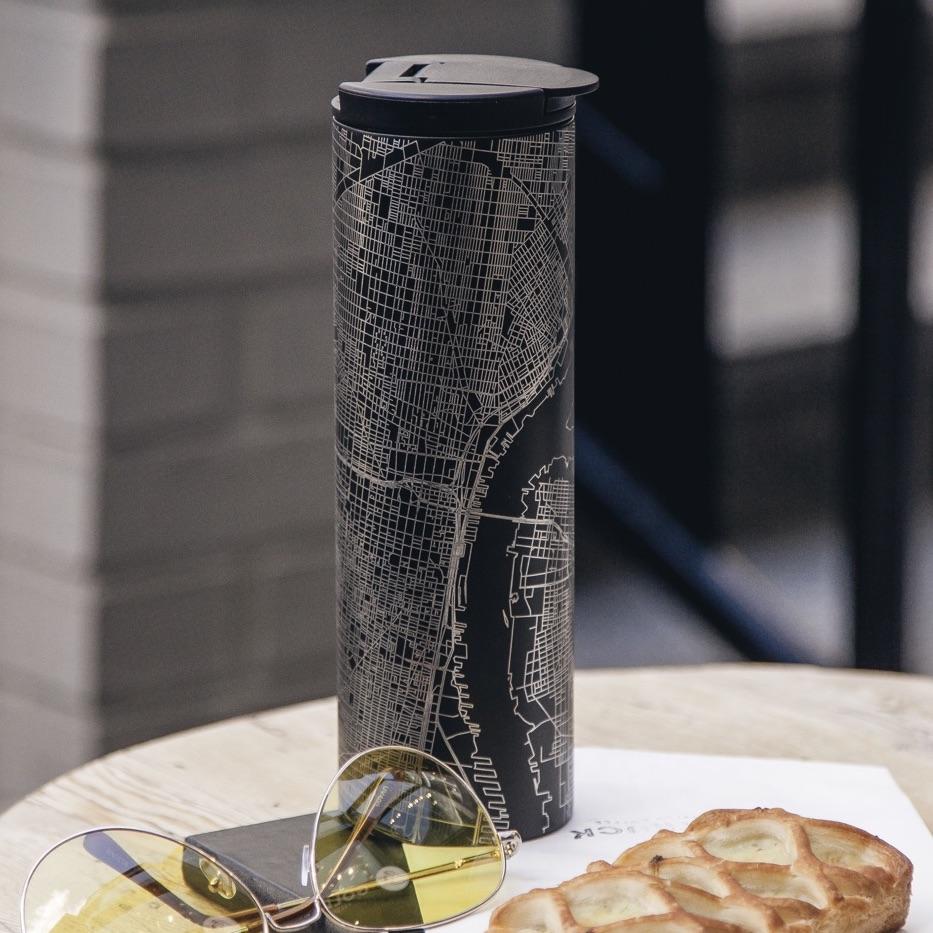 Wheeling - West Virginia Map Tumbler in Matte Black