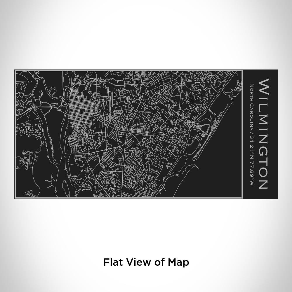 Wilmington - North Carolina Map Insulated Bottle in Matte Black