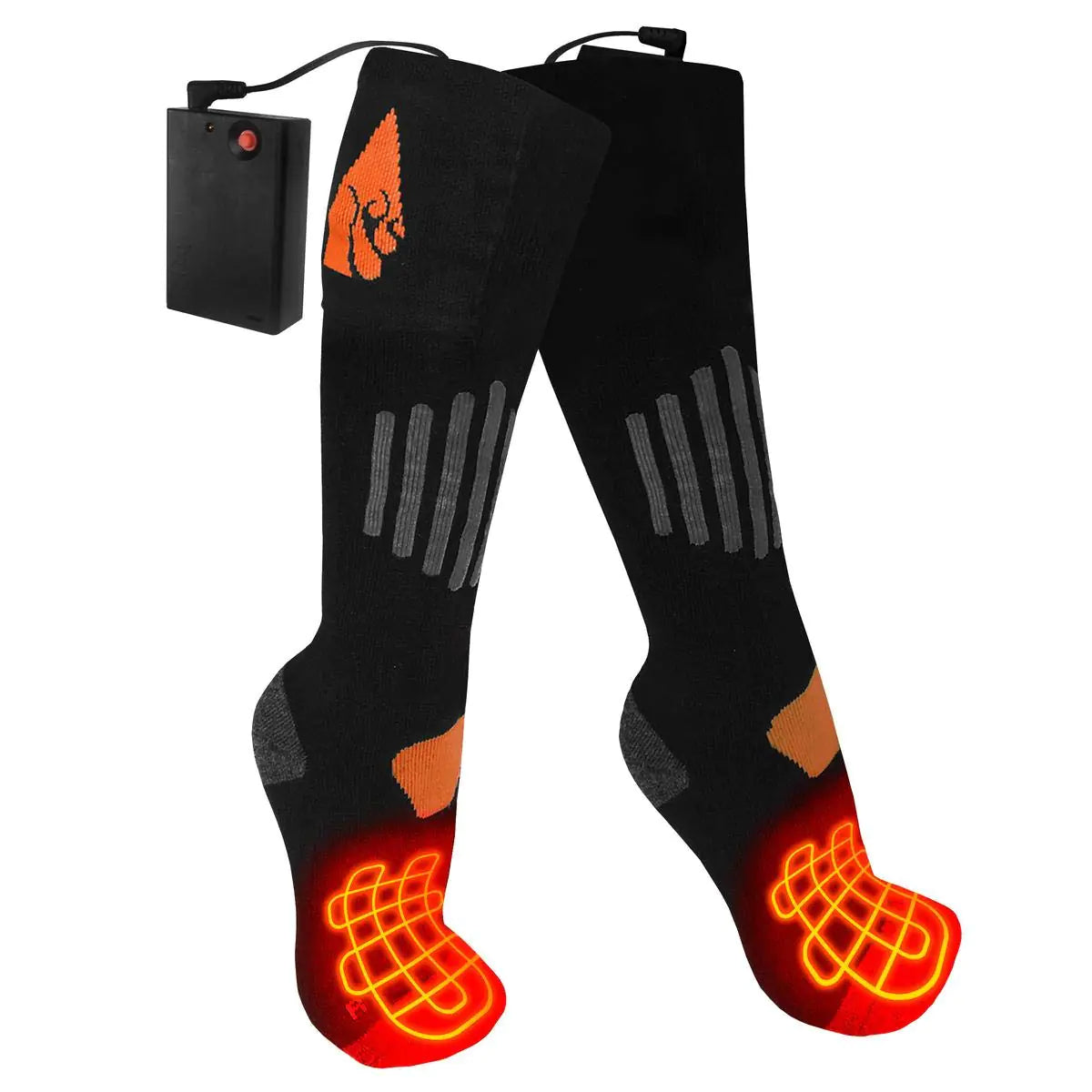 ActionHeat AA Battery Heated Socks - Unisex Warm Socks w/ Built-in Heating Panels Heat Reflective Technology 4.5V Heating Socks S/M